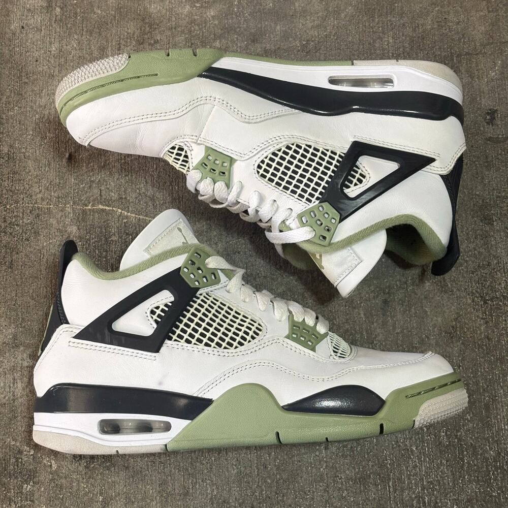 Air Jordan 4 Retro 'Seafoam' Women's Sneakers Pastel Green AQ9129 103, Size US 8